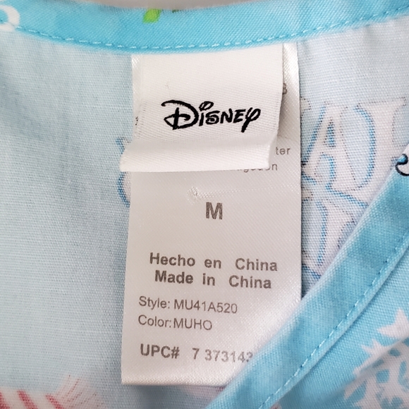 Disney The Muppets Kermit the Frog Christmas Nurse Scrubs Top Medium Holiday - Picture 3 of 3